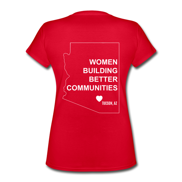JLT "Logo" Women's V-Neck T-Shirt - red