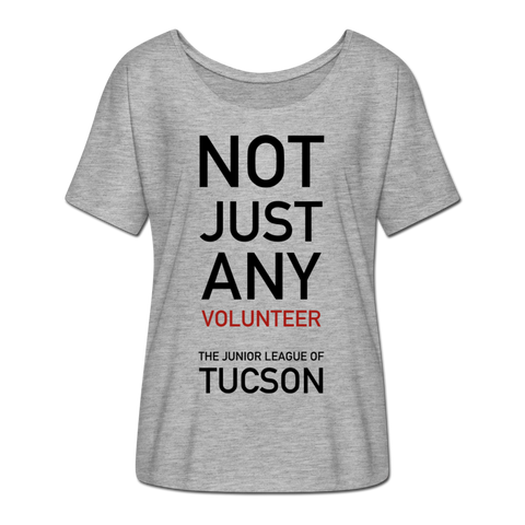 JLT "Not Just Any Volunteer" Women’s Flowy T-Shirt - heather grey