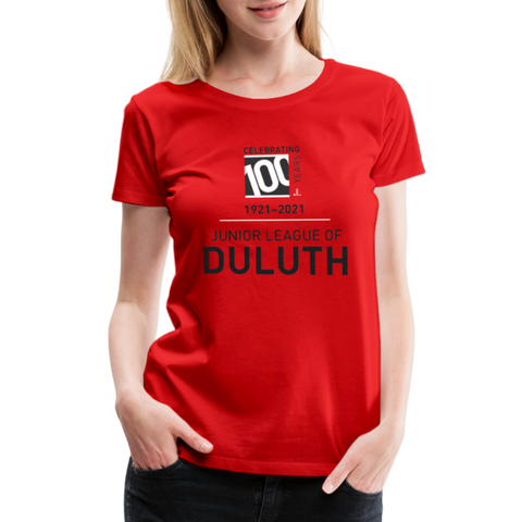 JL Duluth "Logo" Women’s Premium T-Shirt - red