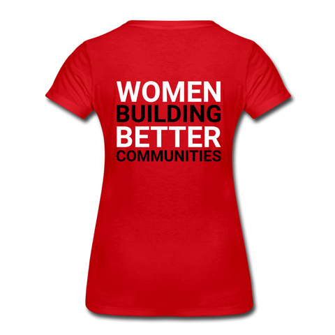 JL Hampton Roads "Better Communities" Women’s Premium T-Shirt - red