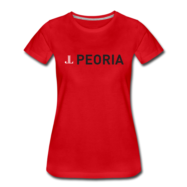 JL Peoria "Better Communities" Women’s Premium T-Shirt - red
