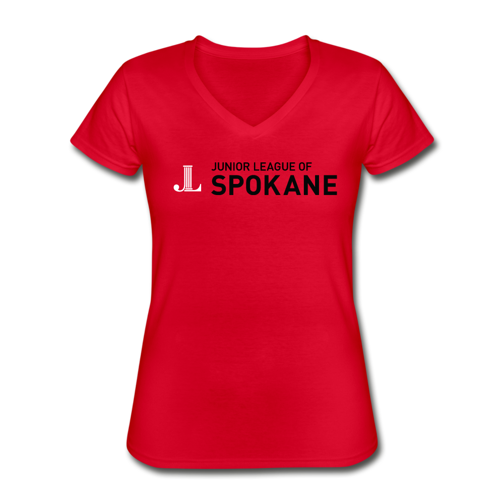 Spokane Women's V-Neck T-Shirt - red