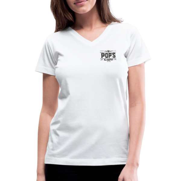 TEST 1 Women's V-Neck T-Shirt - white