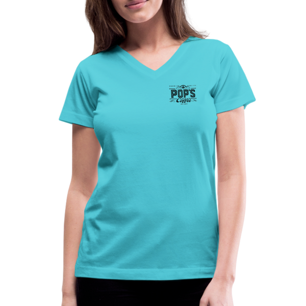 TEST 1 Women's V-Neck T-Shirt - aqua