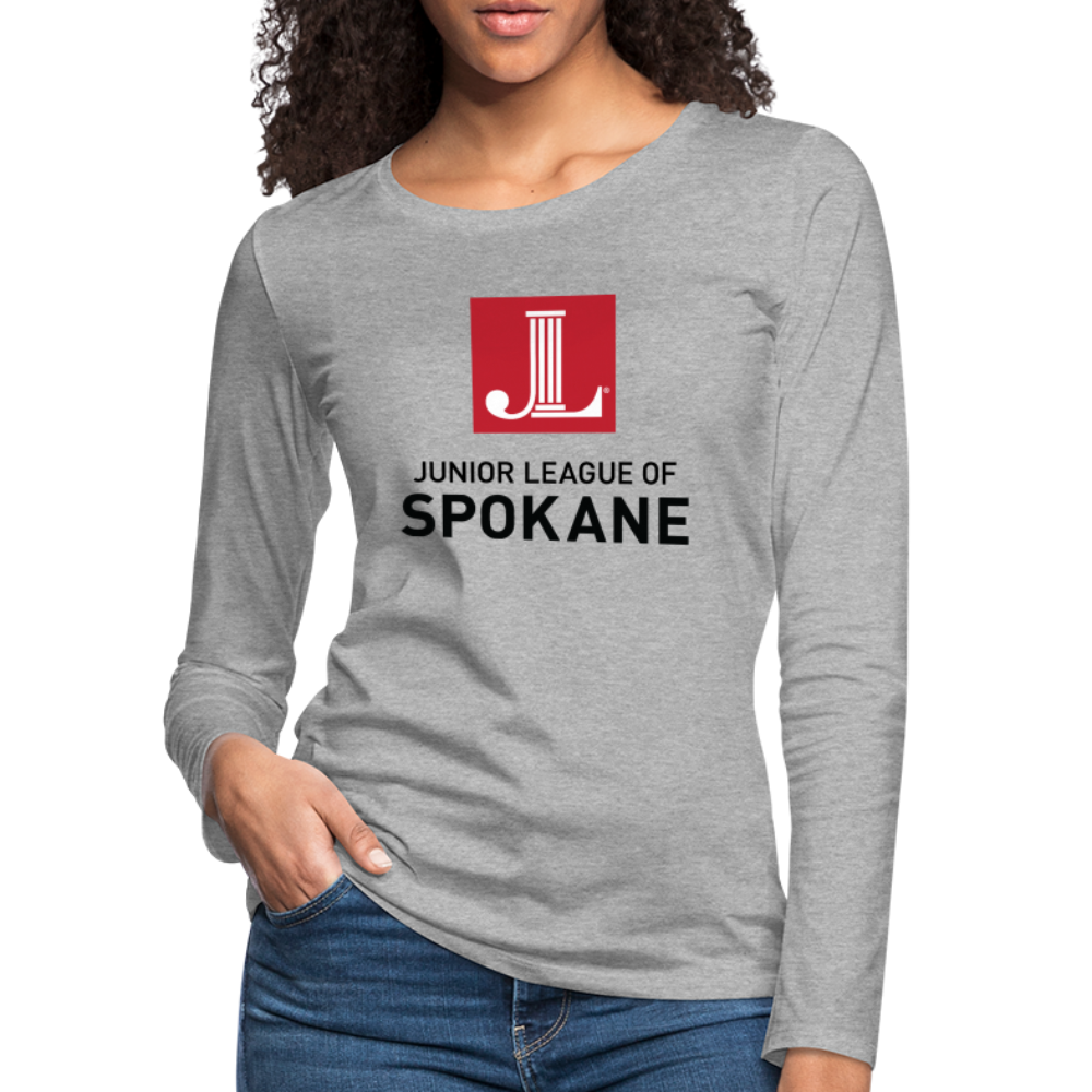 JL Spokane "Disrupt Convention" Women's Premium Long Sleeve T-Shirt - heather gray