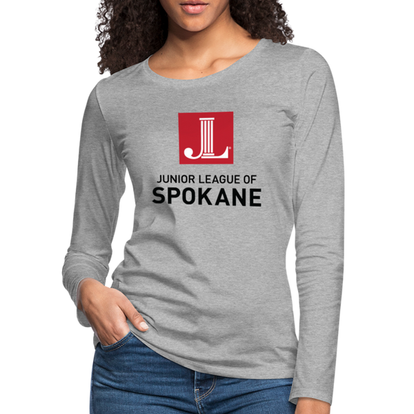 JL Spokane "Disrupt Convention" Women's Premium Long Sleeve T-Shirt - heather gray