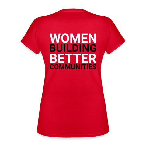 TEST Women's V-Neck T-Shirt - red