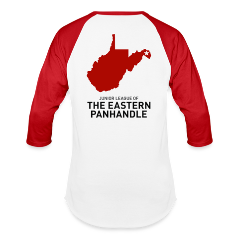 JL The Eastern Panhandle "Volunteer State" Unisex Baseball T-Shirt - white/red