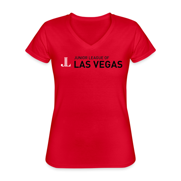 JL Las Vegas Women's V-Neck T-Shirt - red