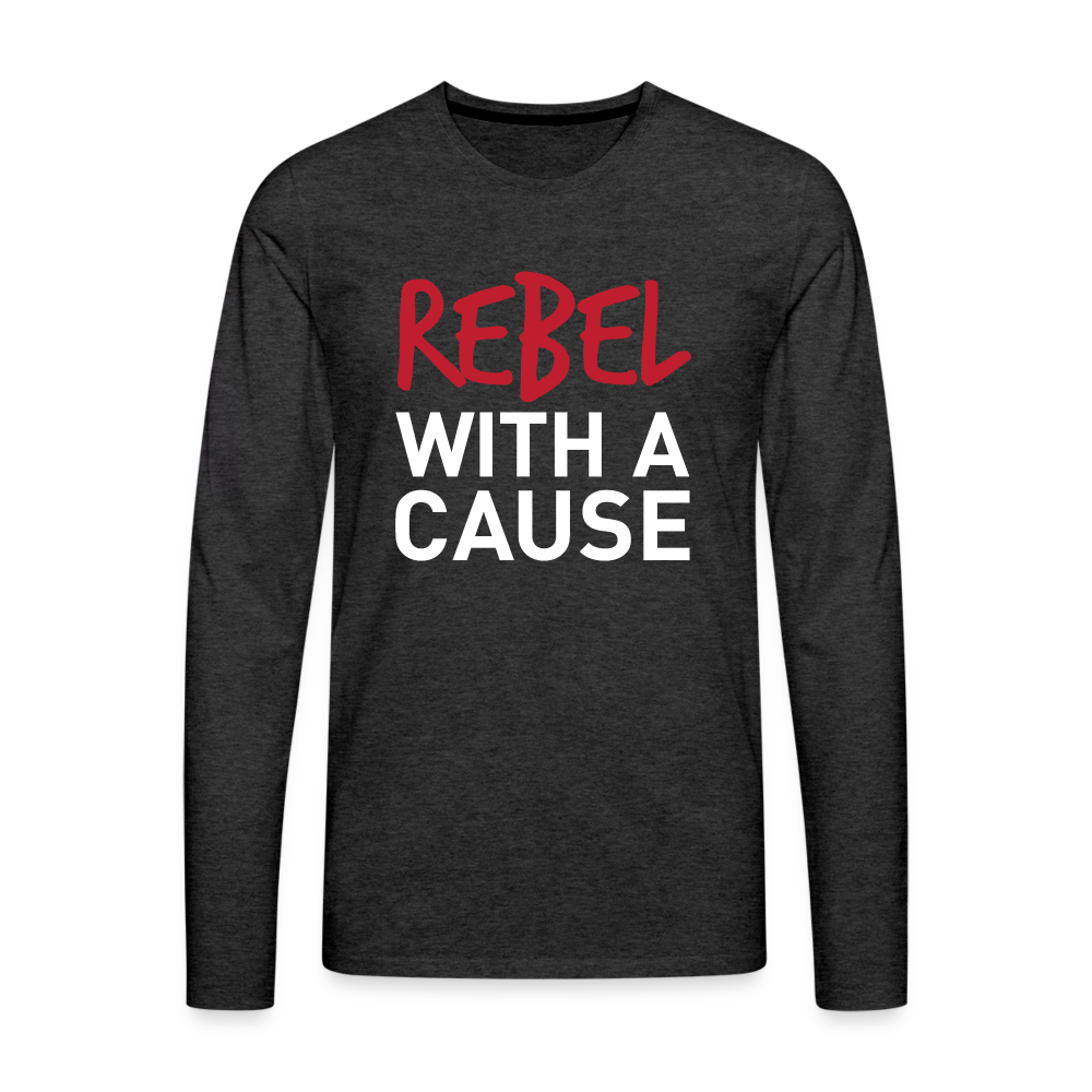 JL Las Vegas "Rebel With A Cause" Unisex Premium Long Sleeve T-Shirt - charcoal grey