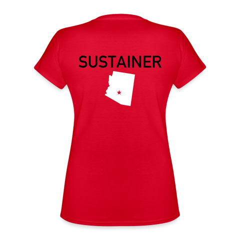 JLP "Proud Sustainer" Women's V-Neck T-Shirt - red