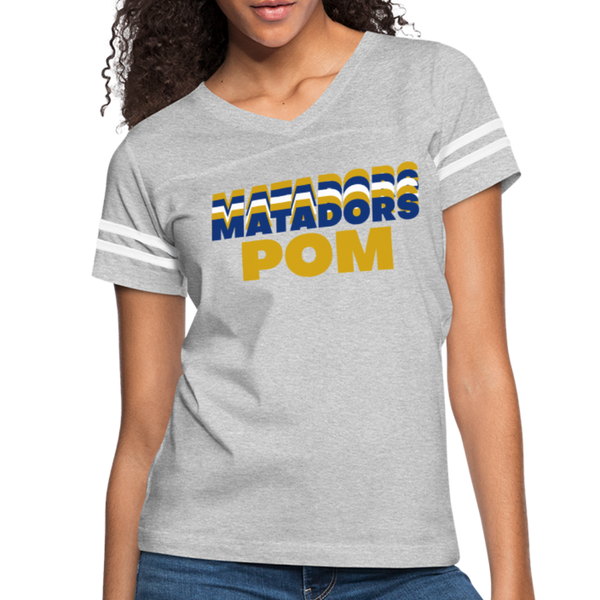SMHS Pom & Cheer "Matador's Pom" Women’s Vintage Sport T-Shirt - heather gray/white