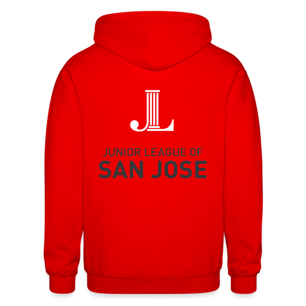 San Jose Gildan Heavy Blend Adult Zip Hoodie - red