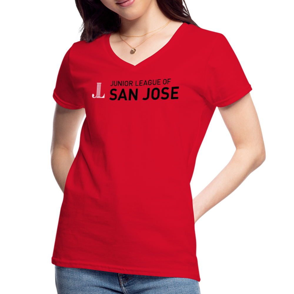 San Jose Women's V-Neck T-Shirt - red