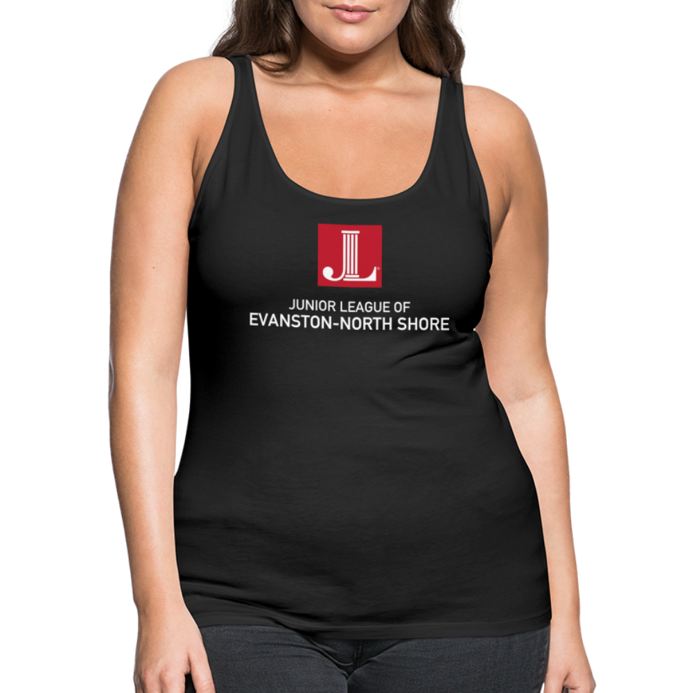 JL Evanston-North Shore "Logo" Women’s Premium Tank Top - Black/Gray - black