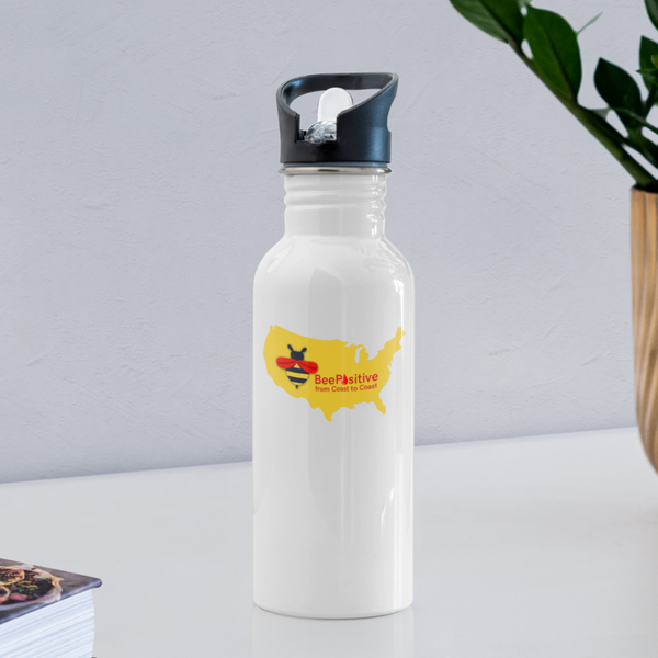 Bee Water Bottle - white