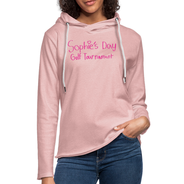 Sophie's Day Unisex Lightweight Terry Hoodie - cream heather pink