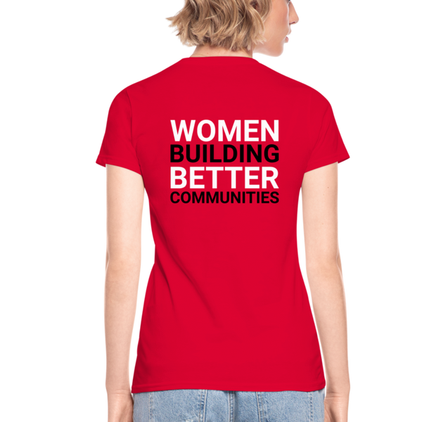 TEST Women's V-Neck T-Shirt - red
