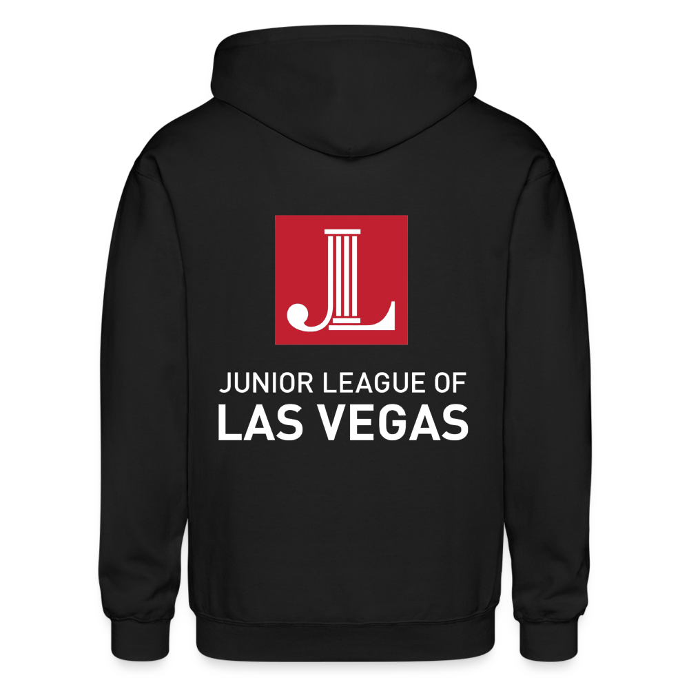 JL Las Vegas "Logo" Heavy Blend Adult Zip Hoodie - black