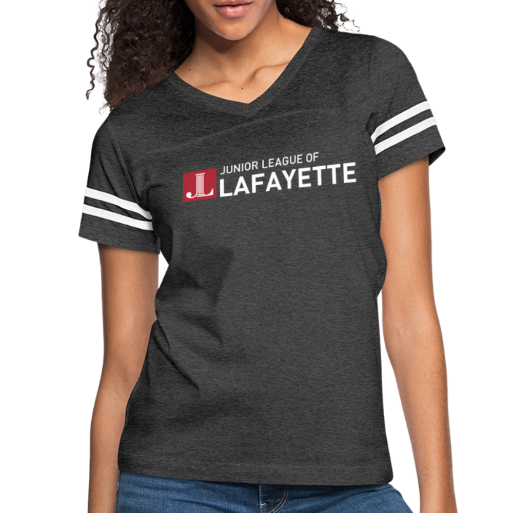 JL Lafayette "Logo" Women’s Vintage Sport T-Shirt - vintage smoke/white