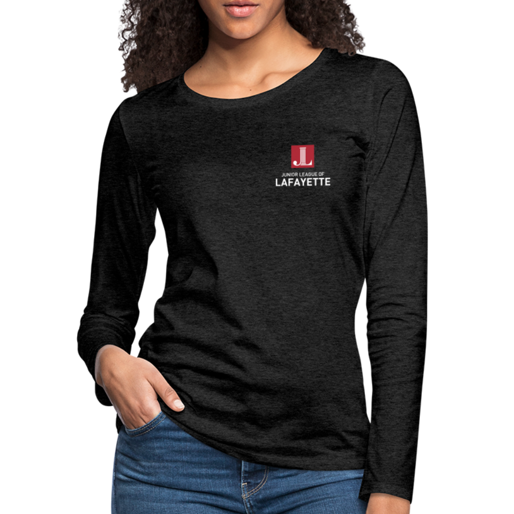 JL Lafayette "Logo" Women's Premium Long Sleeve T-Shirt - charcoal grey