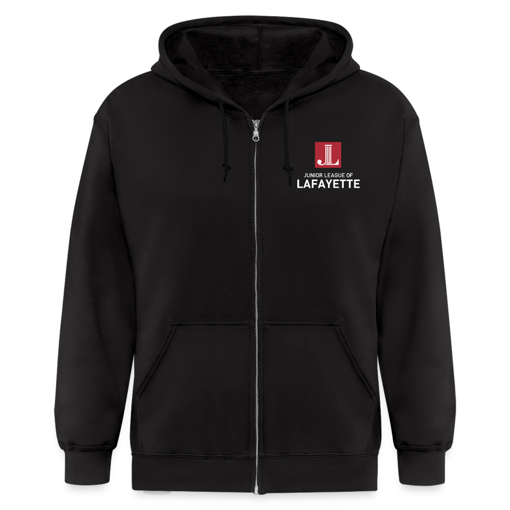 JL Lafayette "Logo" Unisex Zip Hoodie - black
